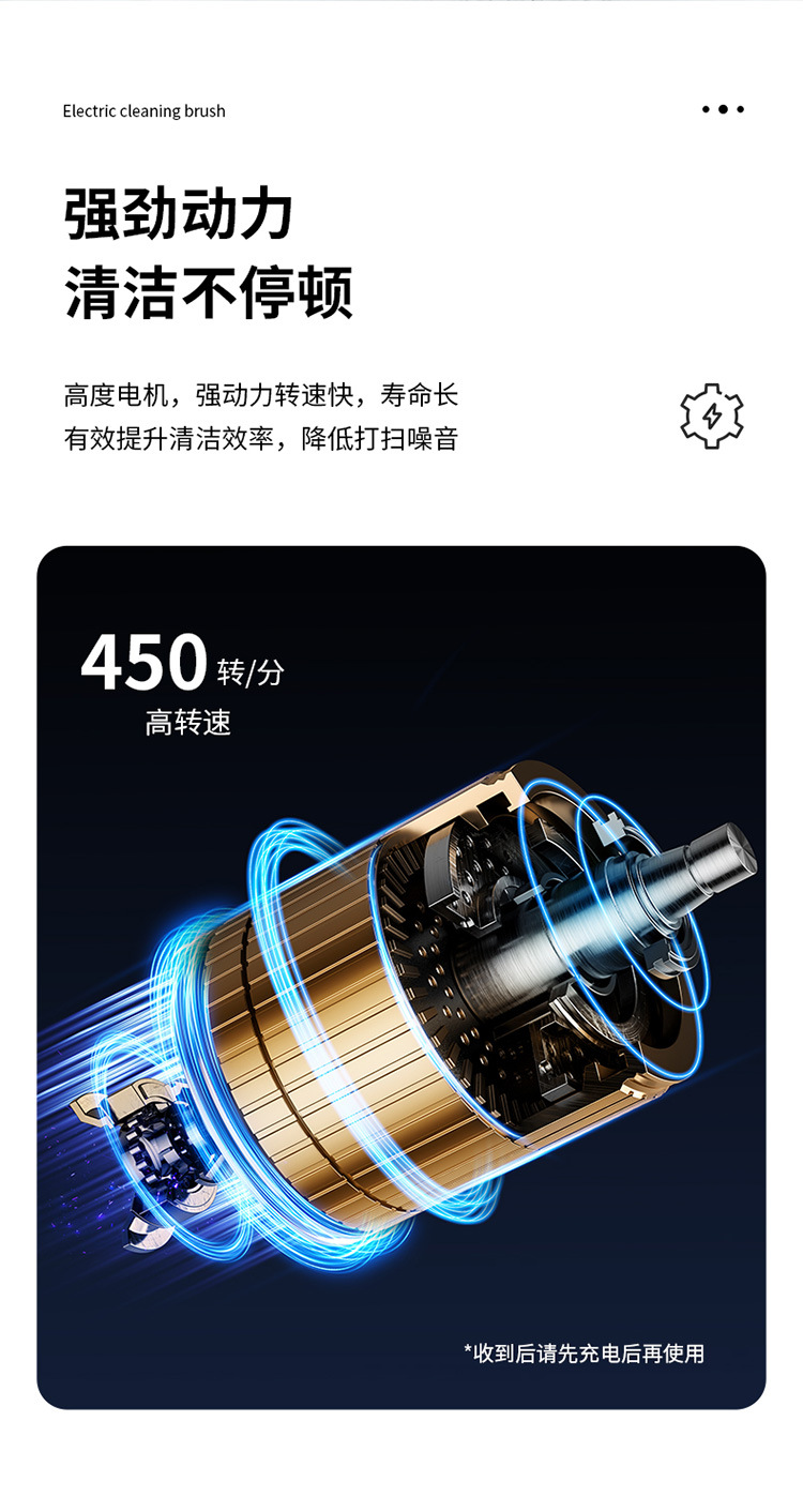 伸缩旋转无线多功能卫浴电动清洁刷手持长柄自动清洗浴室刷洗地刷详情6