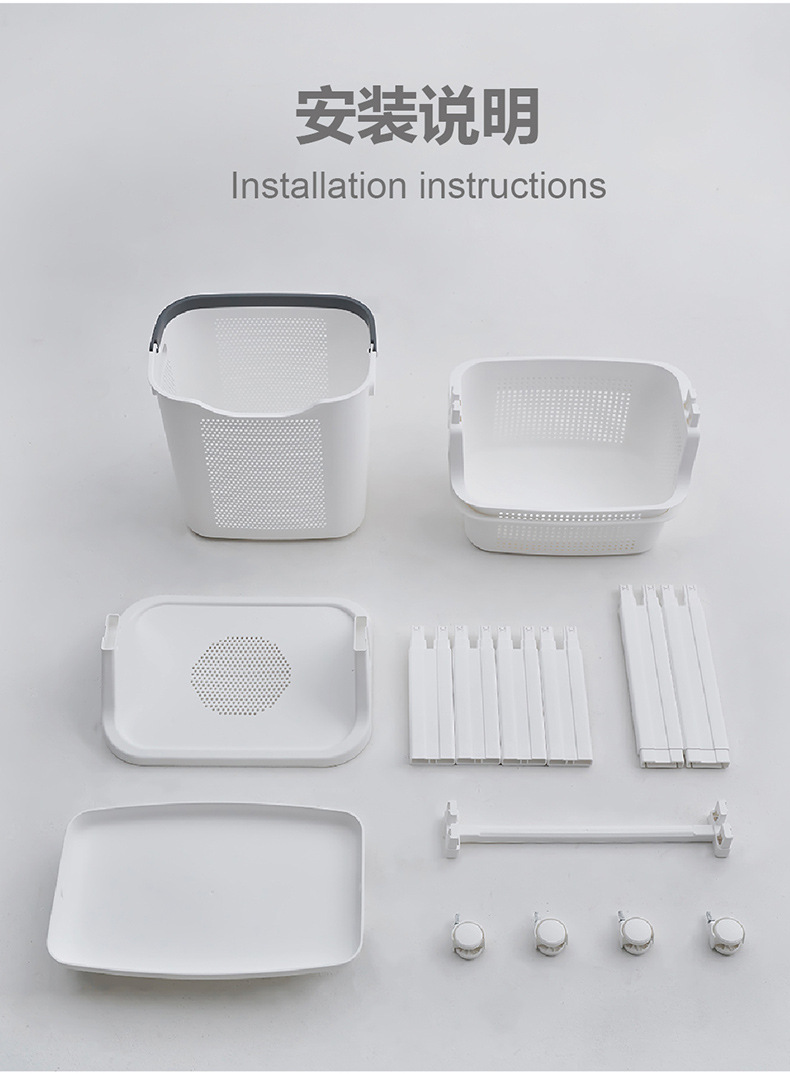 Storage rack, laundry tub, storage basket, dirty clothes basket, lazy corner dirty clothes basket, household bathroom, dirty clothes basket pic 9