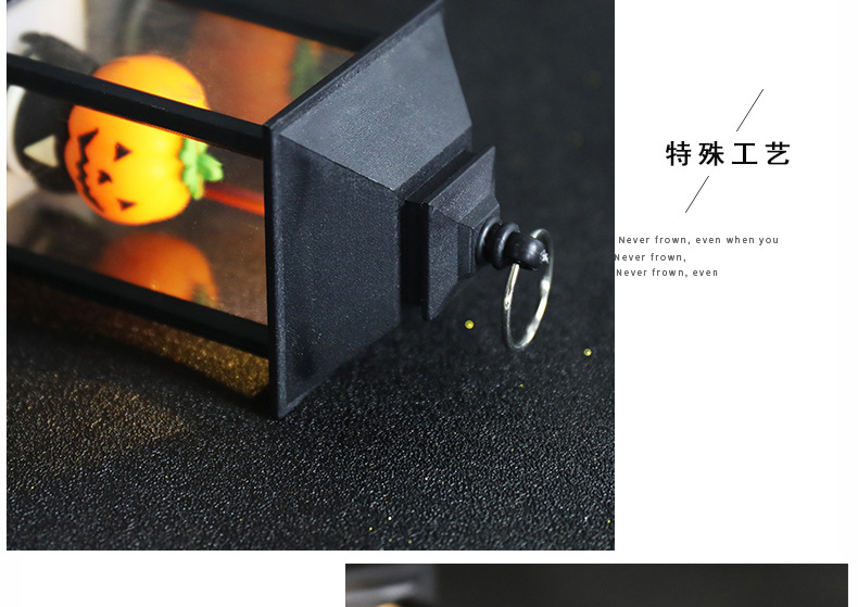 Cross-border new Halloween pumpkin lanterns, LED light wind lanterns, bar secret room Halloween costume supplies and props pic 11