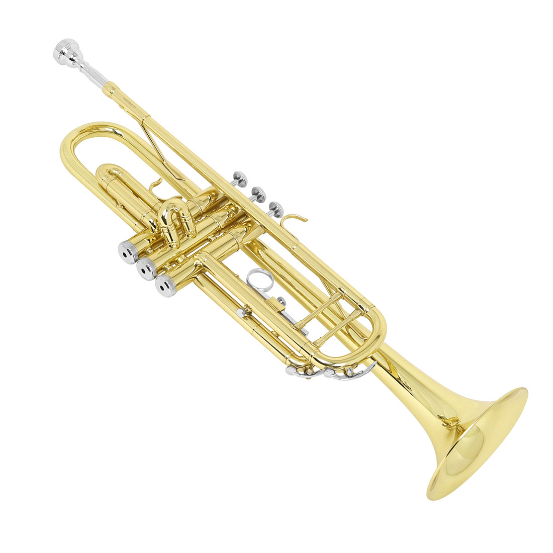 MBAT高档双杆支撑小号降B调黄铜初学成人学生考级西洋管乐器小号详情11