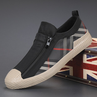 男鞋秋季2022新款运动休闲布鞋男款秋冬工作上班防滑帆布板鞋男士详情1