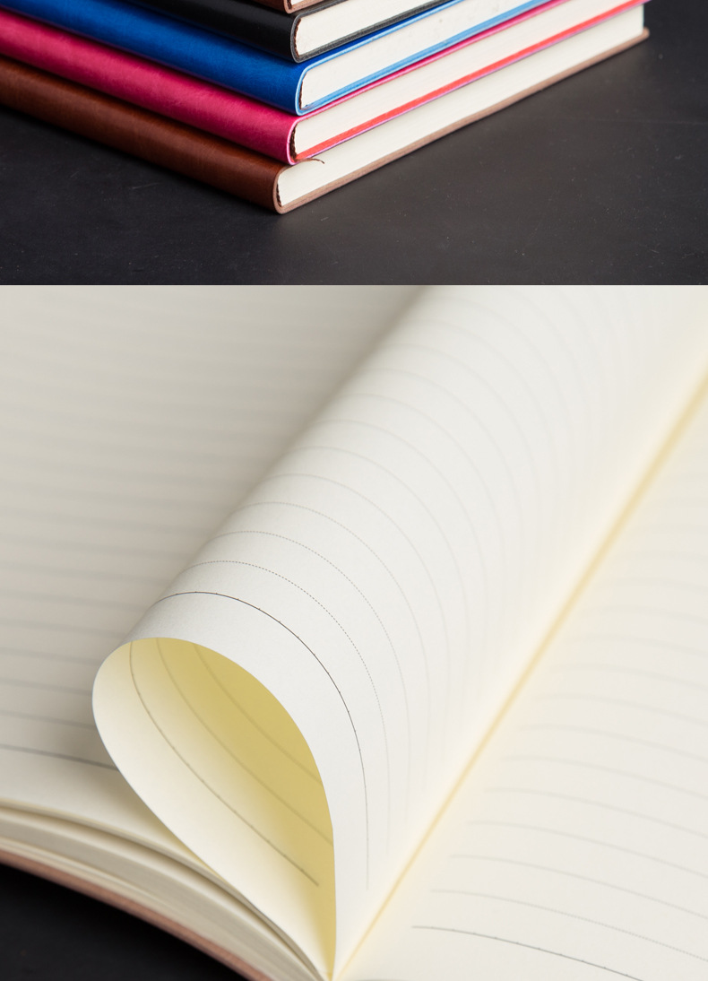 Notebook leather-faced notebook, stationery notebook, notepad, soft-faced copy diary, business office creative paperback A5 pic 5