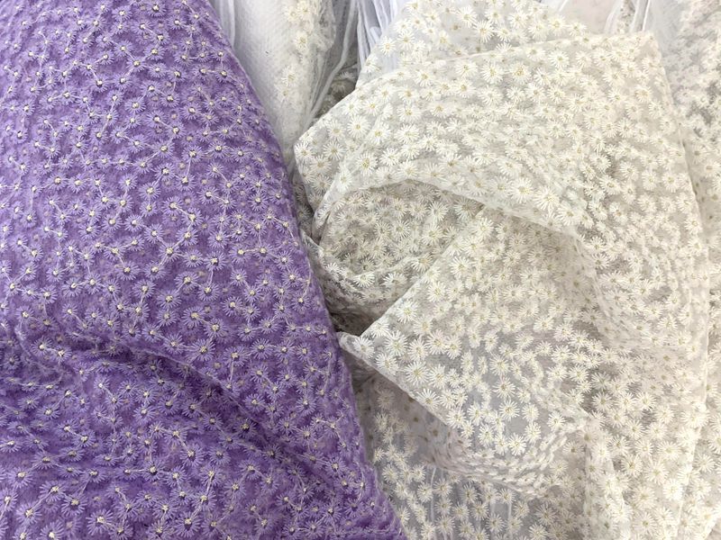 2022 Knitted clothing, headwear fabric, toy dresses, hair accessories, butterfly knot fabric, polyester gold thread, small chrysanthemum mesh fabric pic 8