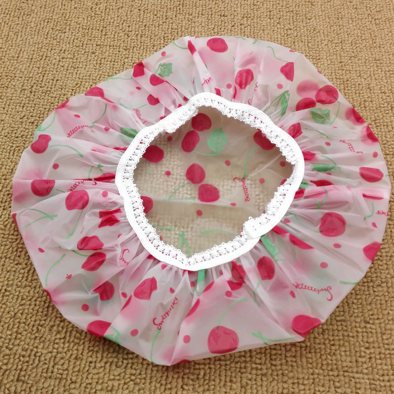 G1621 frosted lace shower cap, dry hair cap, shower cap, waterproof daily necessities, 2-yuan general merchandise wholesale in Yiwu pic 4
