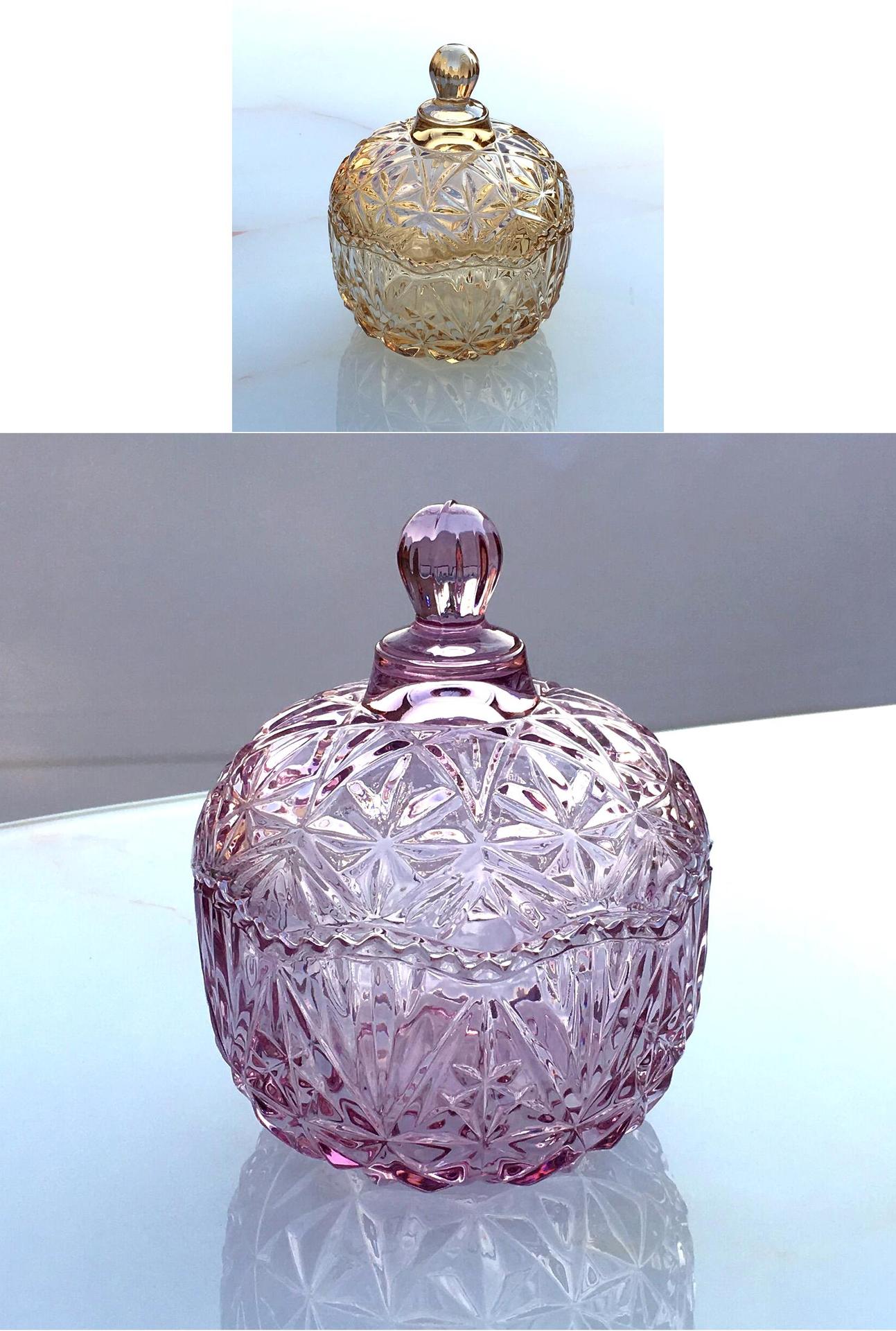 彩色琉璃玻璃糖果罐欧式储物罐干果罐礼物家居装饰创意玻璃糖缸详情4