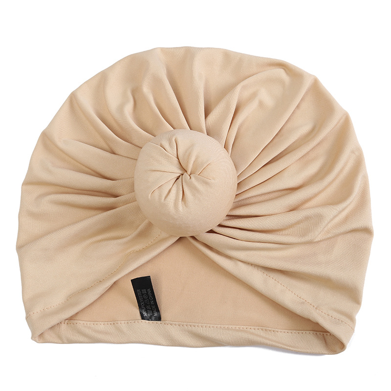 定制头巾帽加印logo运动时尚褶皱套头包头帽定做印度弹力头巾帽详情7