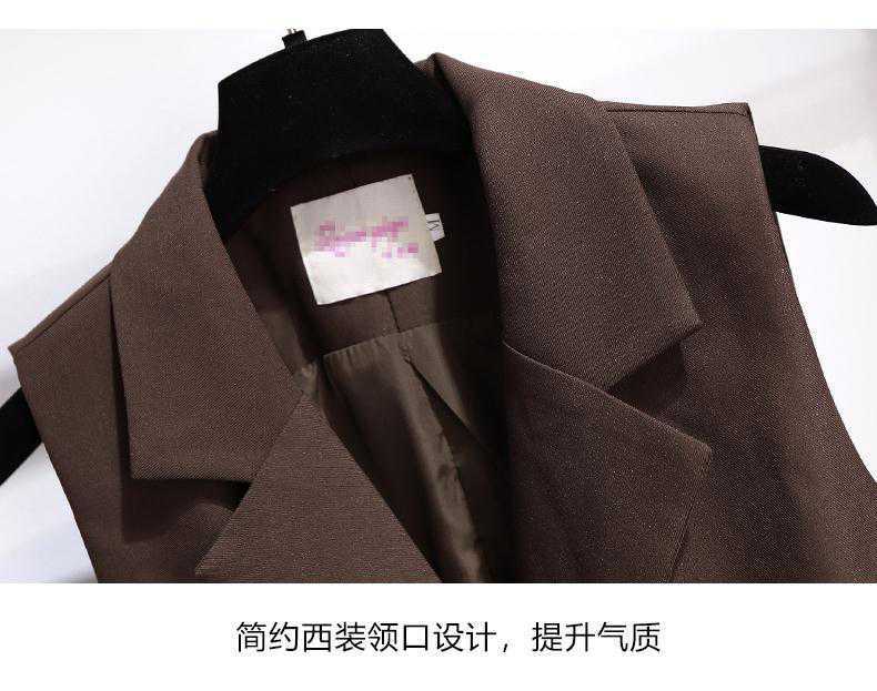 西装马甲两件套女2022新款秋季大码女装胖妹详情4