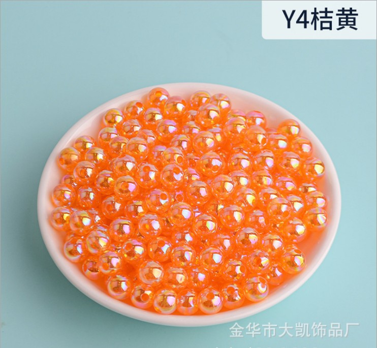 New macaron-colored camellia beads perforated solid rose loose beads diy beading material resin accessories pic 40