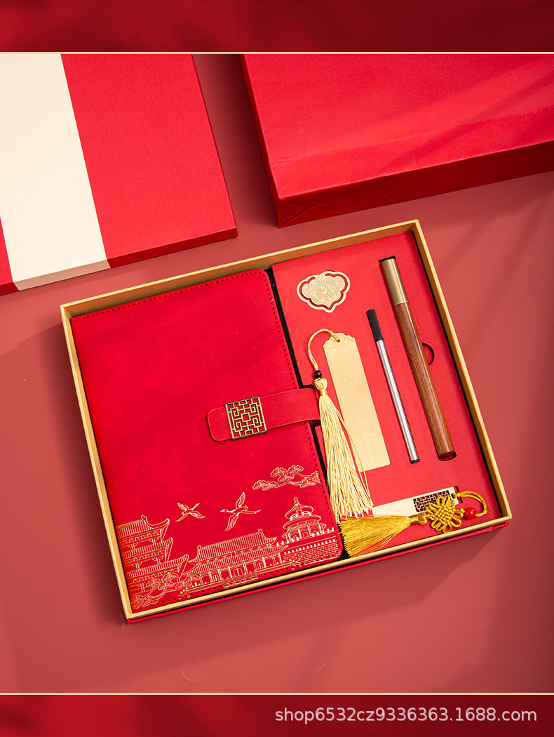 国潮笔记本礼盒套装高颜值礼品文创商务笔记本办公创意伴手礼定制详情4