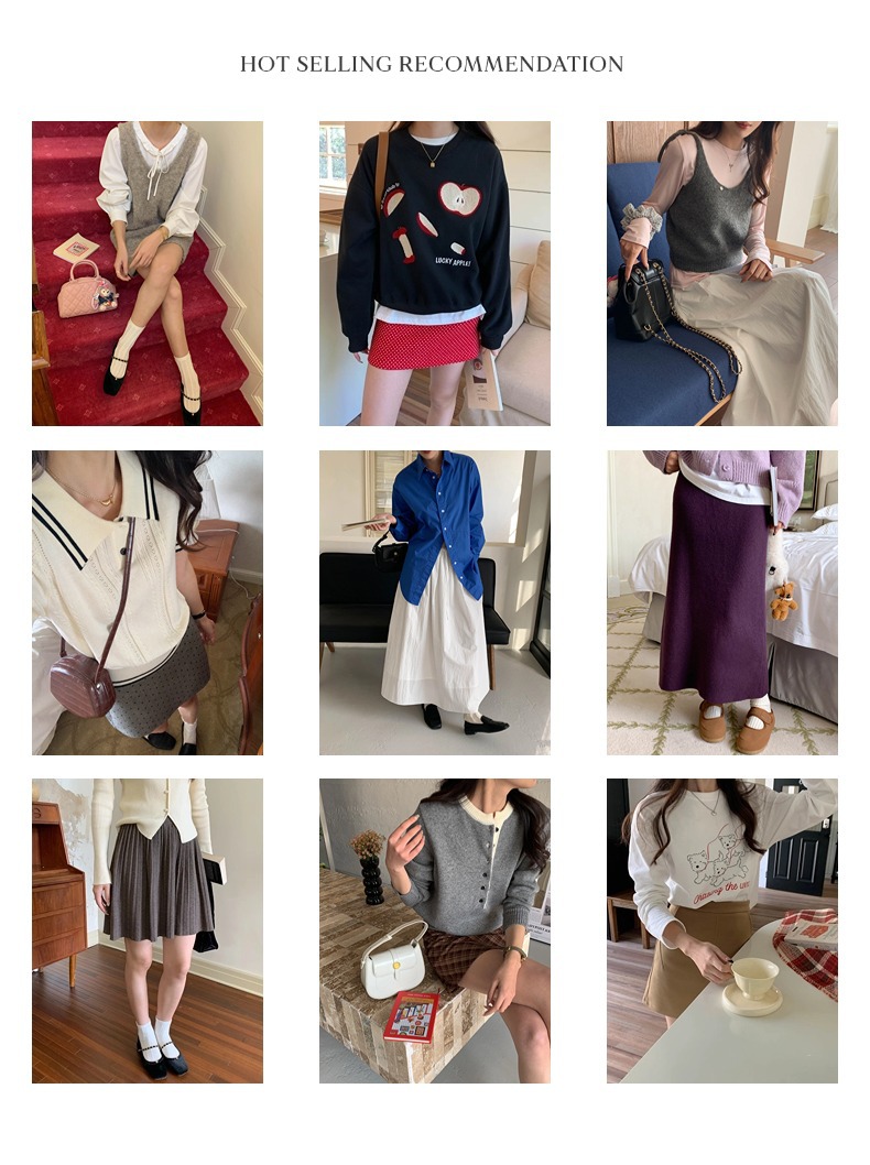 3th Morning North Island Park Korean Style Youthful Dog Embroidered Round Neck Pullover Sweater ZY2381 pic 4