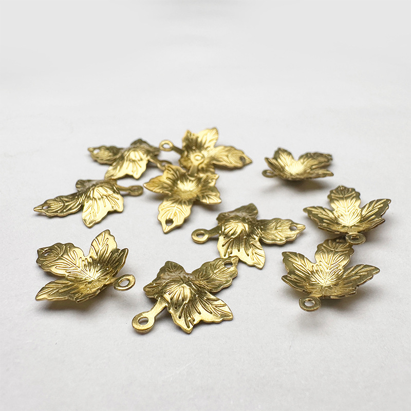 DIY饰品配件 复古 树叶吊坠 枫叶挂坠 手工材料配件详情5