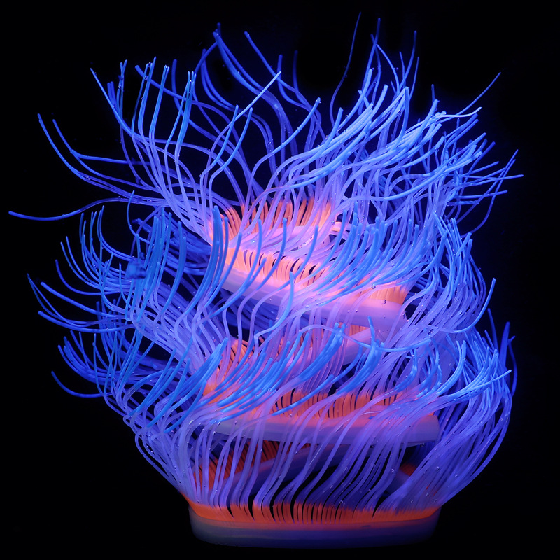 Aquarium fish tank landscape decoration silicone artificial plant soft coral landscape sea anemone 100cm long pic 16