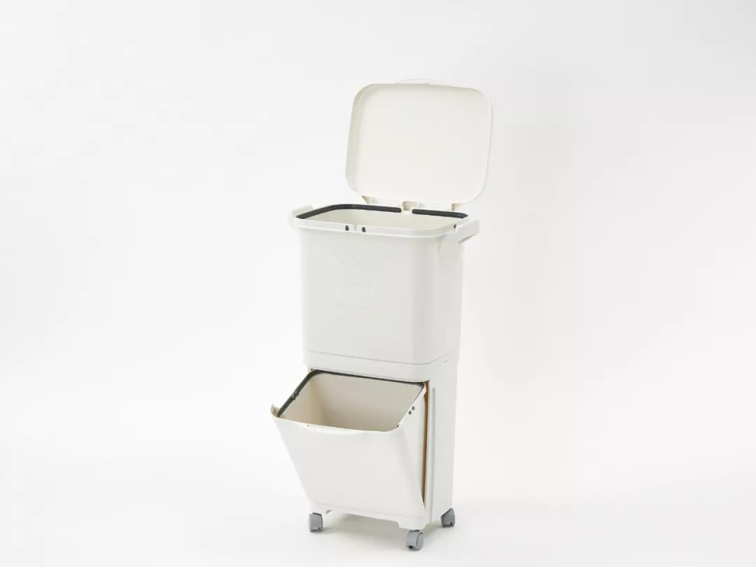 现货供应日式双层双桶干湿分类厨房垃圾桶家用批发45L32L厂家直销详情7