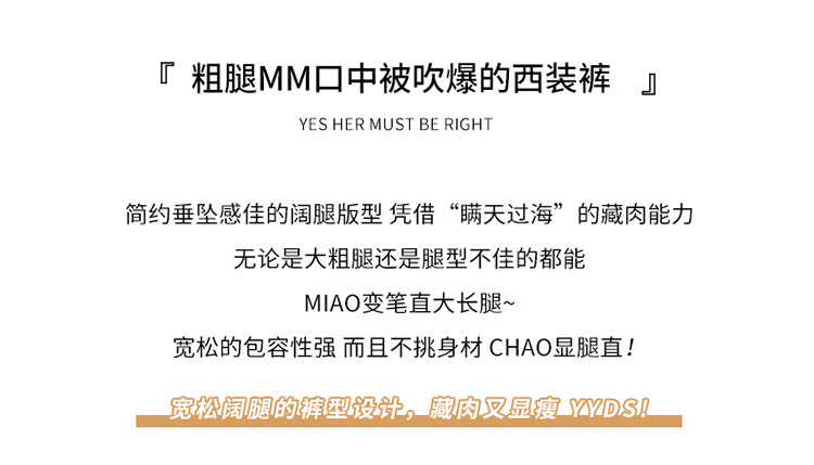 2023秋季新款西装裤高腰窄版阔腿裤直筒休闲裤拖地裤女士实拍现货详情2