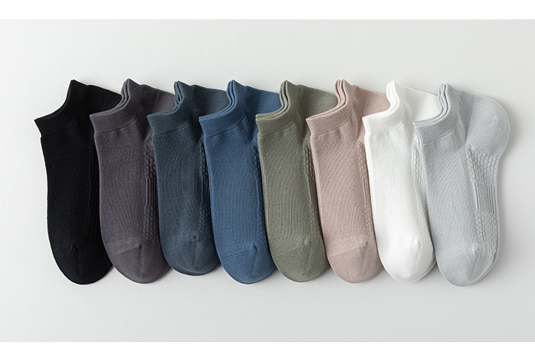袜子地摊一件代发袜子男春夏季低帮船袜 男士透气防滑隐形袜子 短袜纯色棉袜一件代发详情12