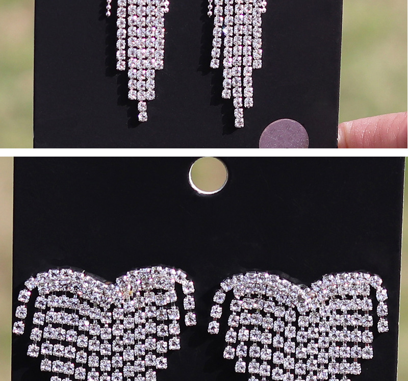 超闪爪链长款流苏耳环女欧美夸张几何形镶钻耳饰跨境货源环保饰品详情21