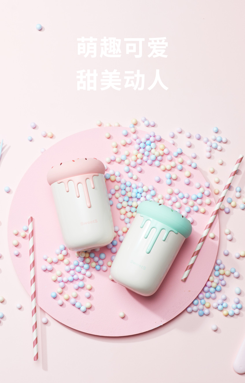 Cross-border Creative 369 Sweetheart Humidifier, Creative Mushroom Ice Cream Cup, Cartoon Mini with Ambient Color Lights for Hydration pic 11