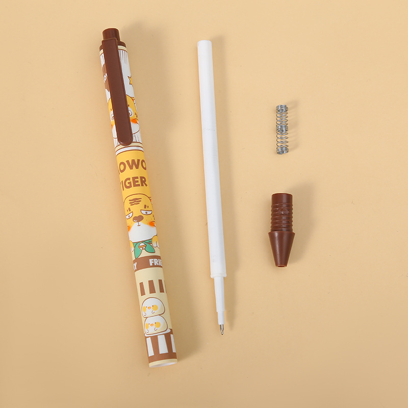 中帆ZF2681插画师联名款AOWO虎阿五低重心st头刷题笔按动中性笔详情7