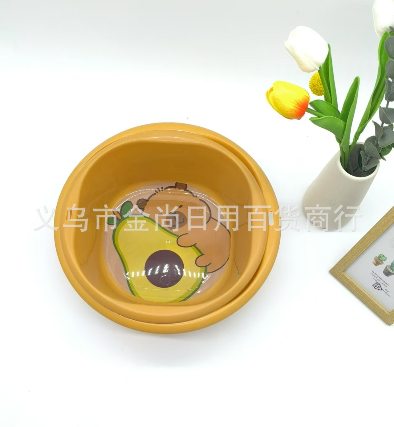 家用卡皮巴拉脸盆儿童洗脸专用盆家用洗漱卡通洗脸盆可爱卡通脸盆详情2