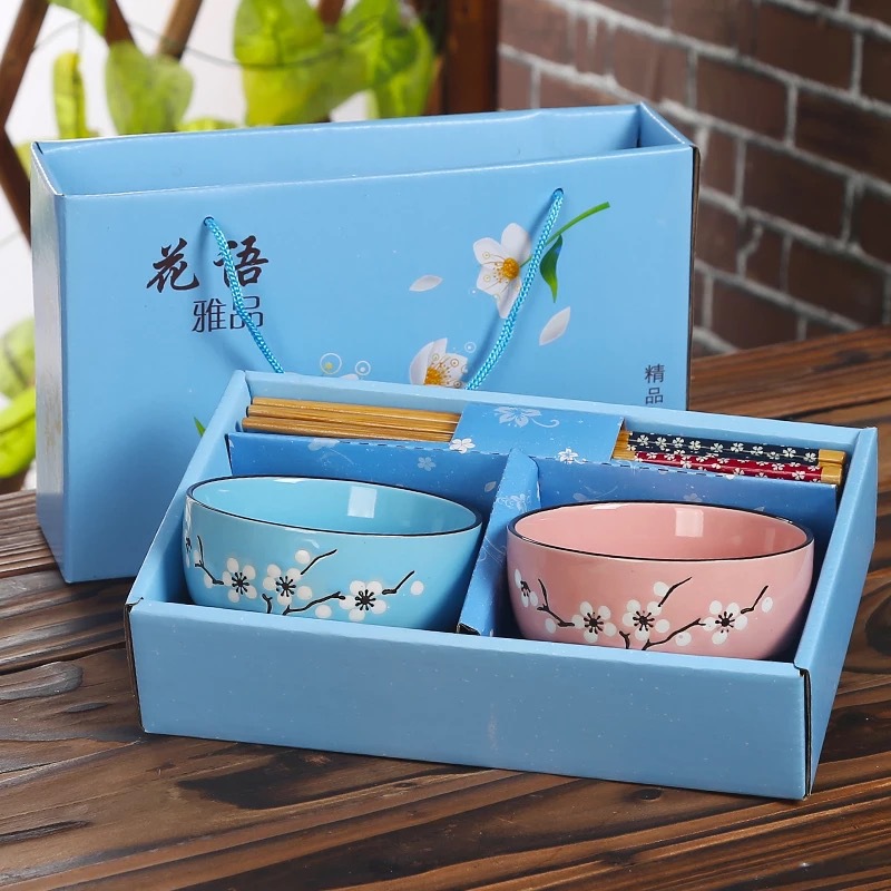 Gift bowls and plates, ceramic bowls, tableware gift boxes, small gifts for opening events, wholesale sets of bowls, complimentary sets of bowls and chopsticks pic 13