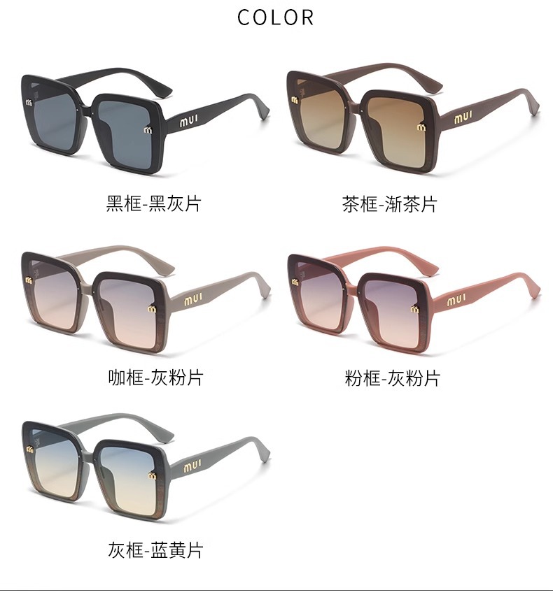 韩版大框黑色圆脸大脸防紫外线遮阳墨镜女潮气质高级感防晒太阳镜详情15