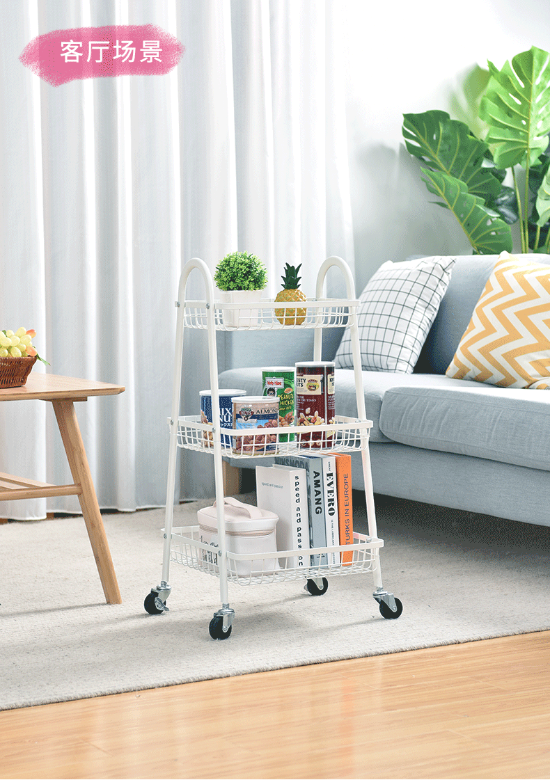 Kitchen, living room, three-story trolley, bathroom, bedroom, storage rack for miscellaneous items, floor-standing storage rack, storage and storage trolley 2 pic 20