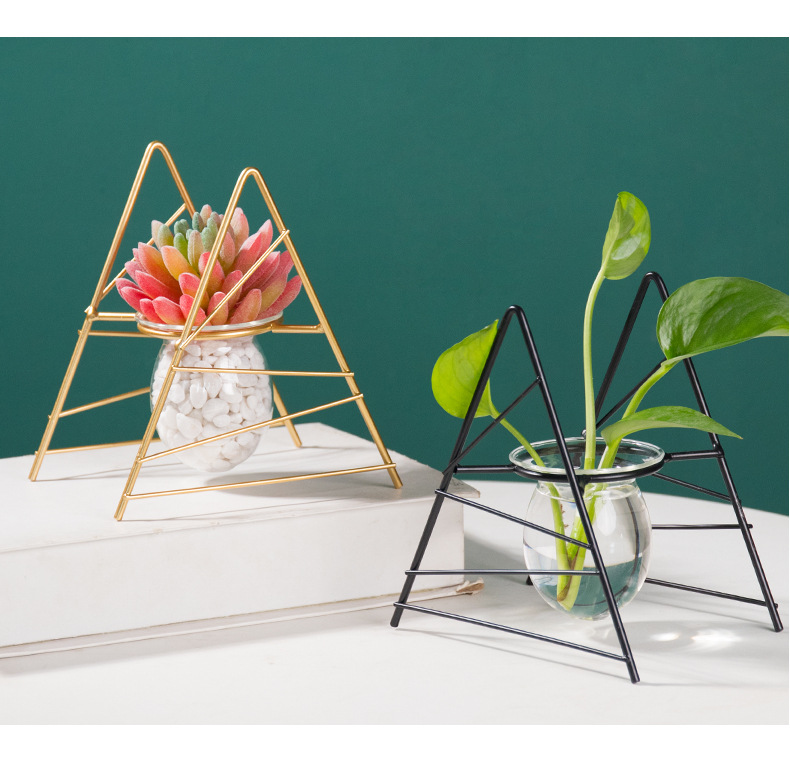 Nordic ins metal, ironwork, glass, hydroponic container, flower arrangement, creative home and office desktop flower arrangement pic 32