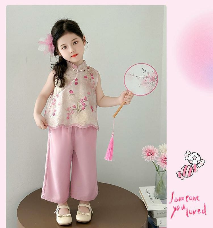 国潮女童夏季国风套装2025新款儿童薄款衣服女宝宝夏装女孩新中式汉服详情12