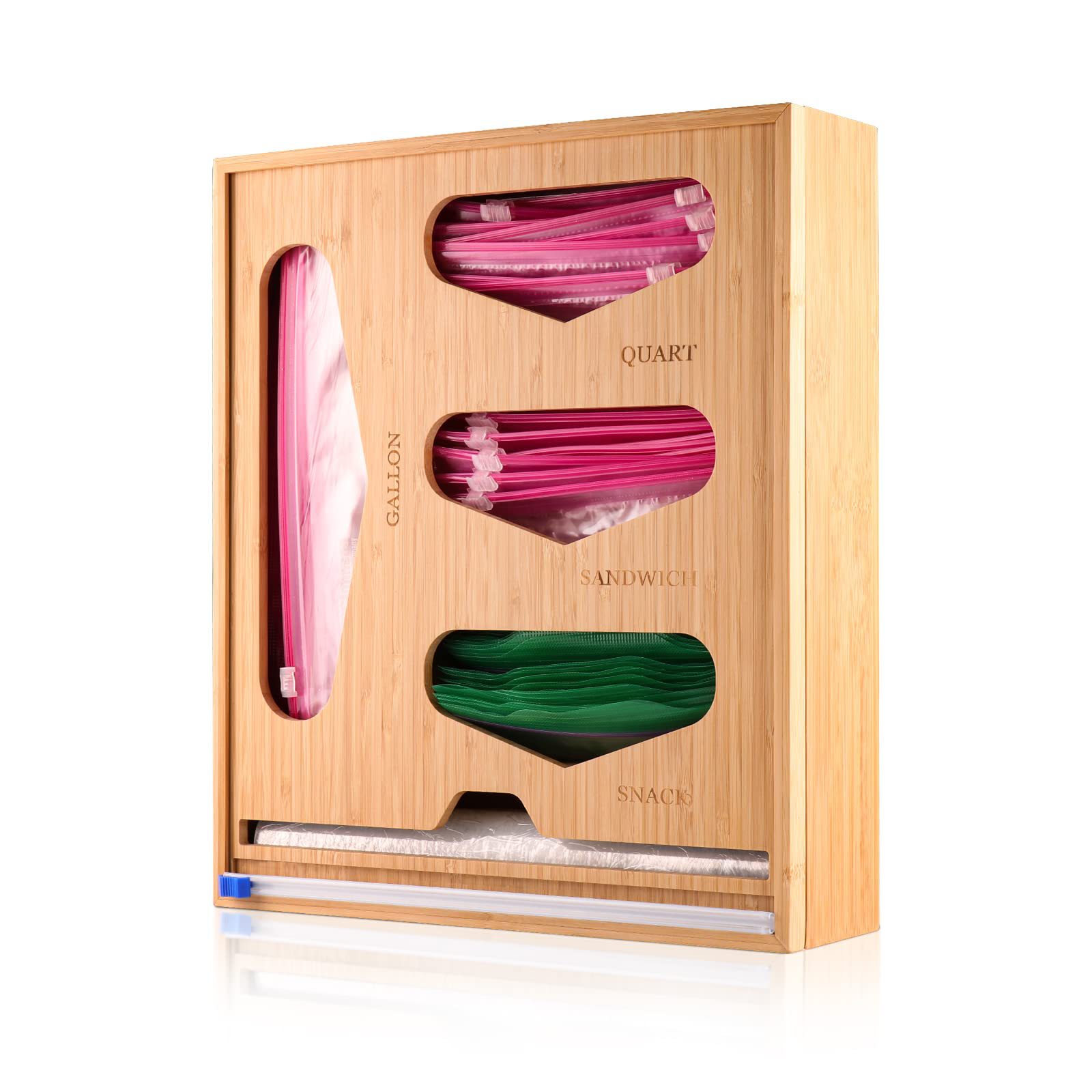 Cross-border best-selling sealed bag storage box, bamboo drawer storage box, kitchen sundries organizing bamboo box pic 6