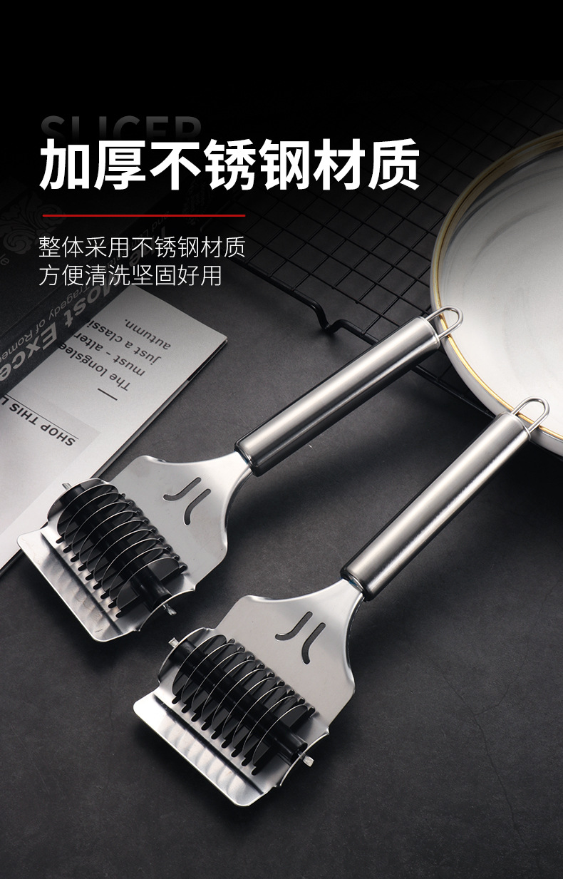 Stainless steel hand-made noodle cutting tools, noodle cutter, manual noodle machine, new household rolling noodle knife, cutting noodle knife pic 3