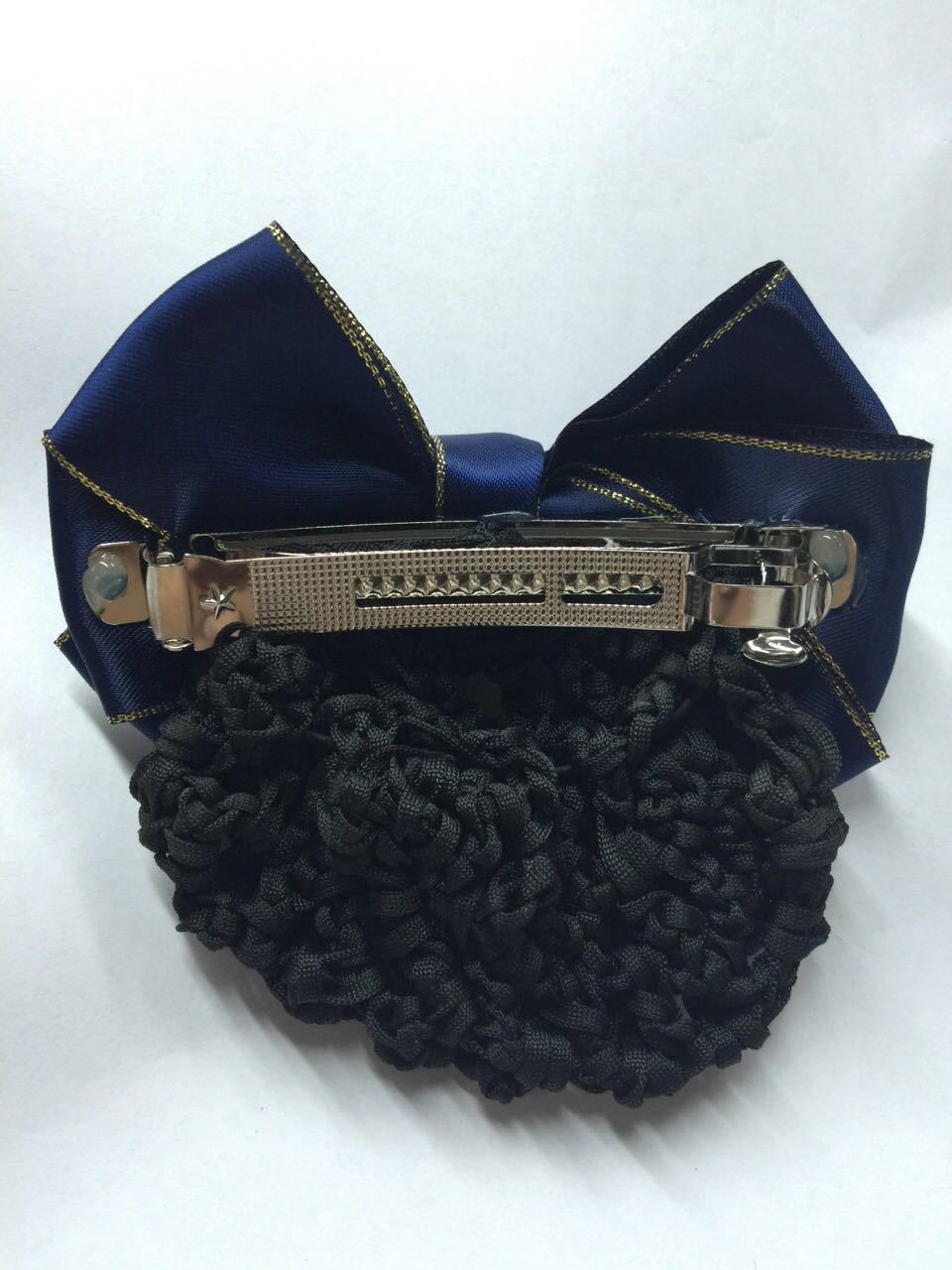 Professional hairpin, hair net, gold-edge bow, hair accessory, postal mobile headwear, nurse, work, hotel hairpin pic 33