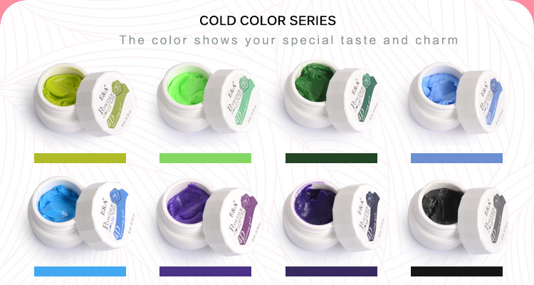 E&A 4D Stereoscopic Phototherapy Nail Art Carved Clay Carved Flower Glue 24-color exclusive for export pic 3