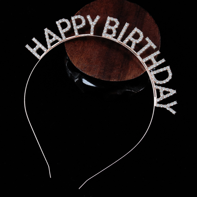 欧美跨境生日派对头饰头箍女字母happy birthday生日快乐发箍皇冠详情4