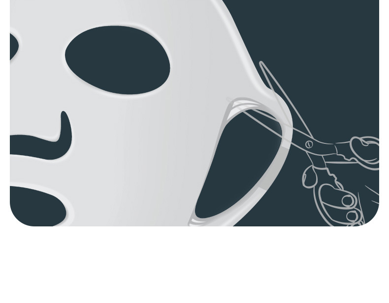 FaSoLa silicone mask cover, ear-hanging 3d anti-slip facial cold wet compress fixation assistant mask protective case pic 10