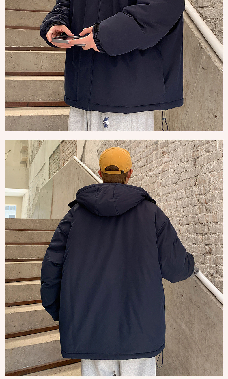 山系口袋连帽工装外套男女日系复古机能轻户外冲锋衣棉服夹克男详情11