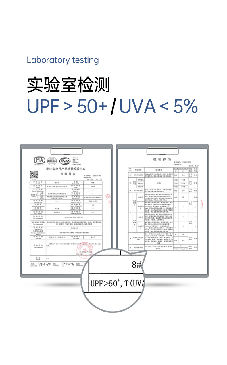 尊驰六折渐变太阳伞UPF50+黑胶超轻遮阳防晒防紫外线卡片小巧便携详情9
