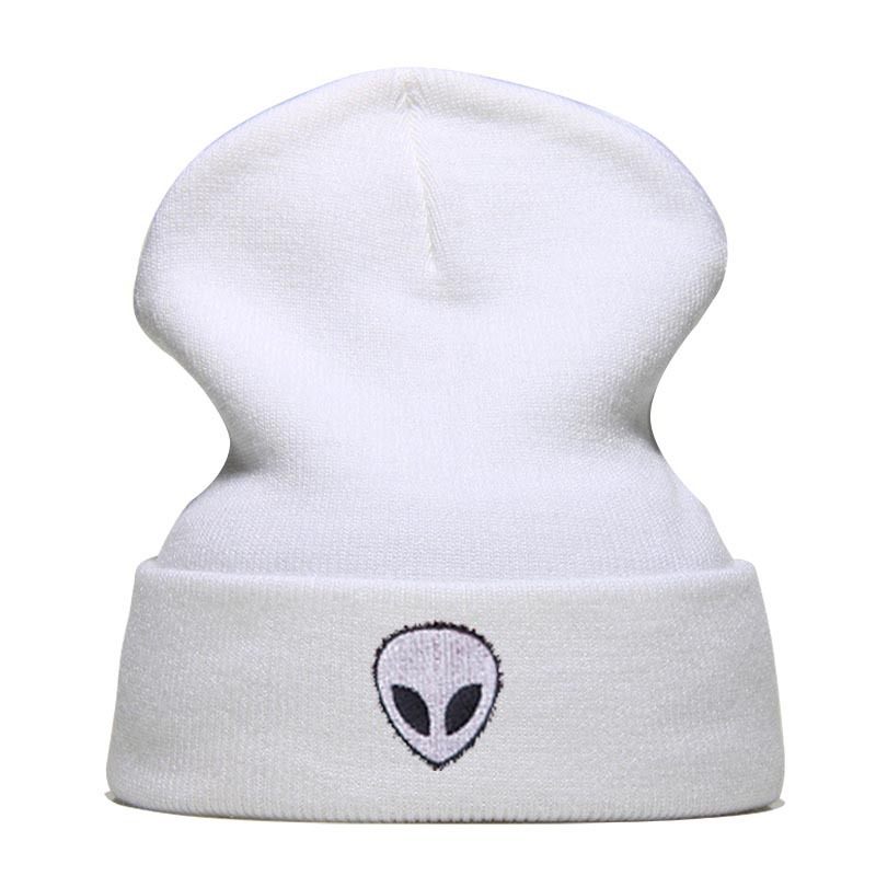 Amazon European-style alien embroidery street knitted hat, autumn and winter outdoor ghost head warm woolen hat pic 17