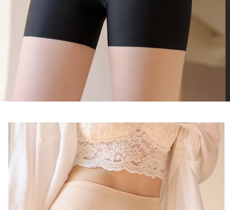 冰丝无痕防走光高腰安全裤女夏季提臀芭比打底裤三分平角保险短裤详情26