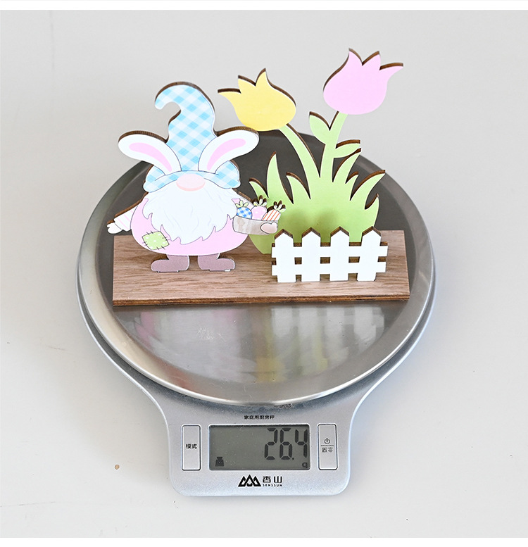 New cross-border Haobei Easter decorations, Easter wooden printed ornaments, Easter atmosphere setting pic 13