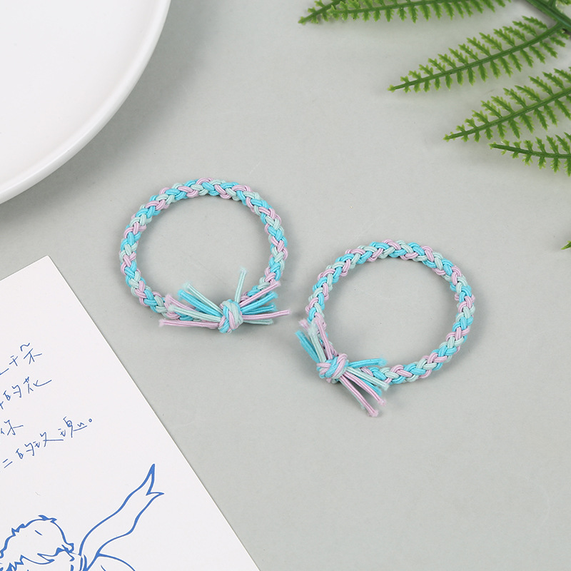 Korean hair tie for women, simple and fresh hair band, simple handcrafted braided leather band hair tie headwear, Korean version adult hair accessory pic 9