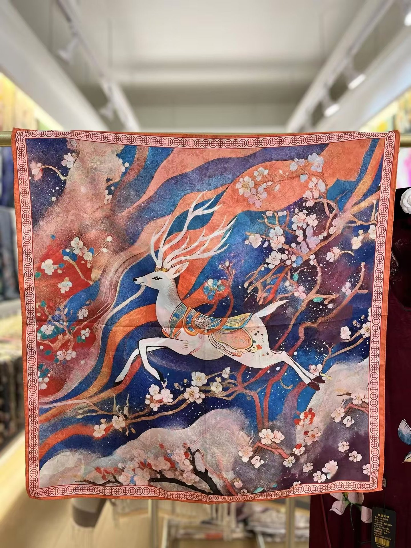 国潮香云纱花萝70*70新中式苏杭小方巾双面双色丝巾厂家代发扎染详情7