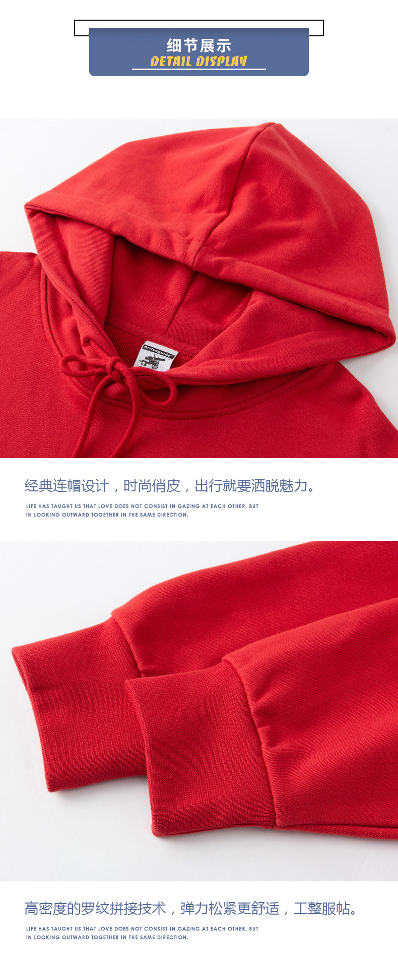 AG488 hoodie, super heavy, pure cotton, full cotton loop arrive guide hoodie, solid color, pullover, drop shoulder with hood pic 31