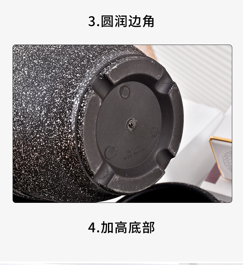 New spray-painted threaded imitation marble flower POTS, thickened resin plastic flower POTS, balcony and hotel green plants, gallon POTS pic 16