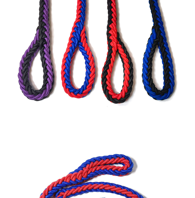 Venta directa de fábrica ocho cuerdas de tracción de mascotas para perros collar trenzado a prueba de explosiones correa de tracción de nylon cuerda de perro al por mayor pic 24