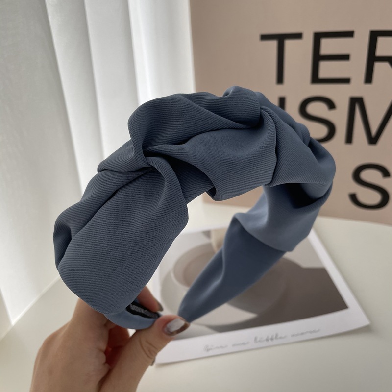 韩国东大门气质褶皱宽边纯色发箍发卡时尚复古压发韩版头箍发饰女详情37