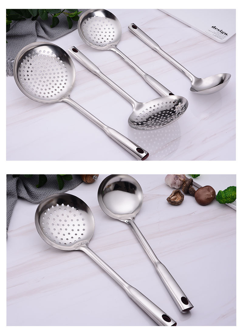 Wholesale of stainless steel soup shells, soup strainers for hot pot frying, filtering strainers, cooking soup spoons and kitchenware from manufacturers pic 13