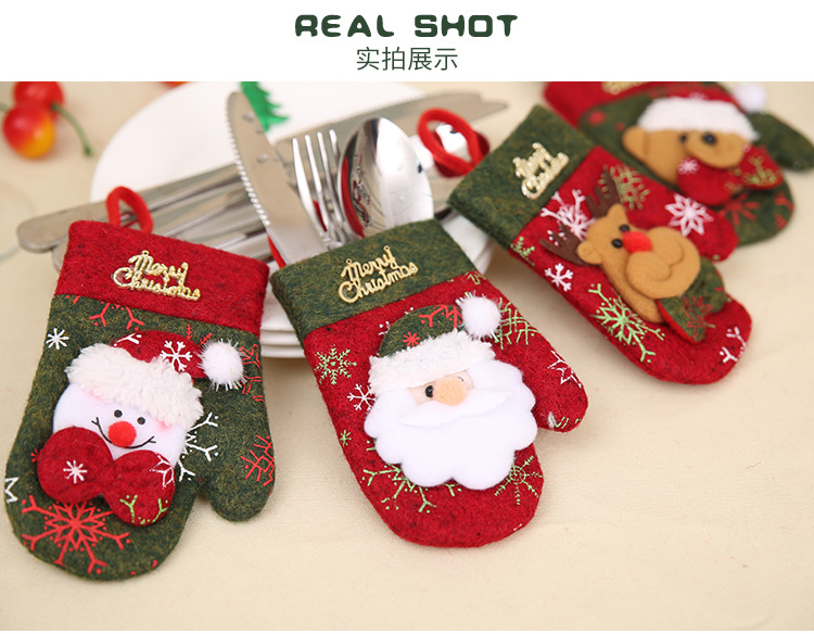 New Christmas decoration items, restaurant table decorations, tableware covers, knife and fork covers, gift bags, Christmas glove styles pic 7