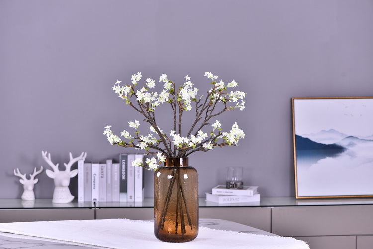 Factory wholesale of high-end artificial flowers, artificial purple rosewood flowers, soft decoration floral art for hotel and homestay model rooms, and artificial locust flowers pic 29