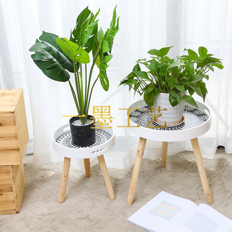 Easy to disassemble and assemble printed face tea table set, balcony table, casual round table, creative and popular milk tea shop small tea table pic 5