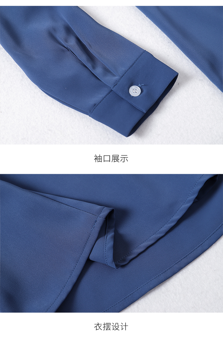 职业装短袖衬衫女2024春夏新款ol纯色气质V领牛奶丝白领打底衬衣详情27